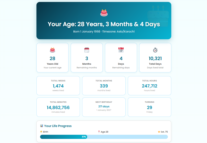 Easy Age Calculator