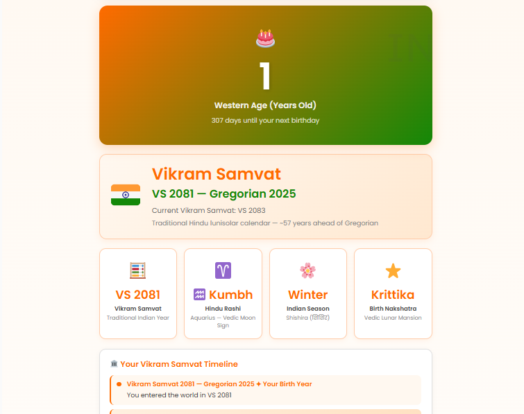 indian age calculator